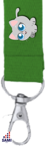 Šnúrka na krk s menom - Farba šnúrky: Zelená, Obrázok na šnúrke: 3