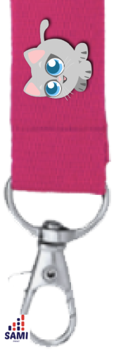 Šnúrka na krk s menom - Farba šnúrky: Ružová, Obrázok na šnúrke: 3