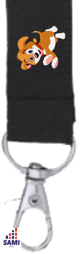 Šnúrka na krk s menom - Farba šnúrky: Čierna, Obrázok na šnúrke: 2