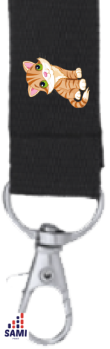 Šnúrka na krk s menom - Farba šnúrky: Čierna, Obrázok na šnúrke: 1