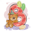Macko 8 - Veľkosť nažehľovačky: 10 cm