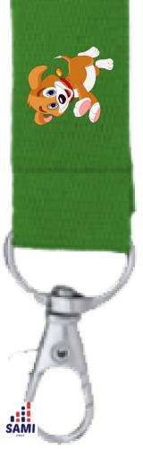 Šnúrka na krk s menom - Farba šnúrky: Zelená, Obrázok na šnúrke: 2