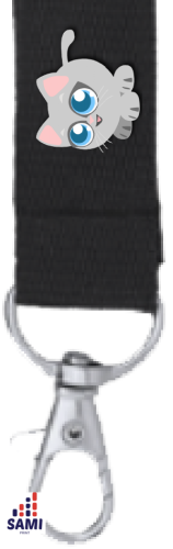 Šnúrka na krk s menom - Farba šnúrky: Čierna, Obrázok na šnúrke: 3